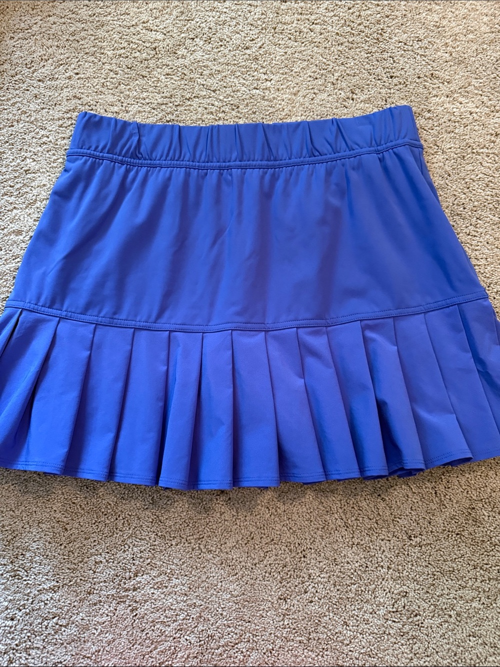 Talbots Electric Blue Pleated Mini Skirt